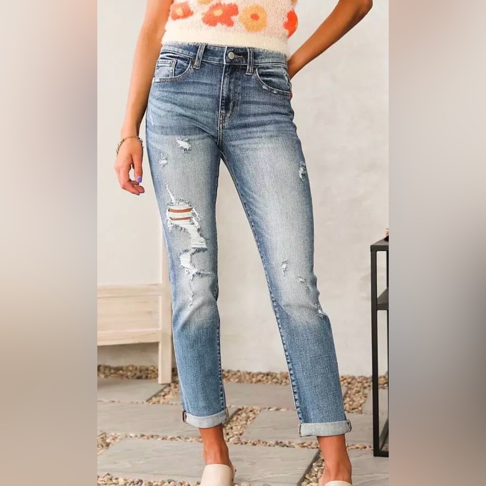 Distressed Everyday Blue Jeans size 22 Willow and Root